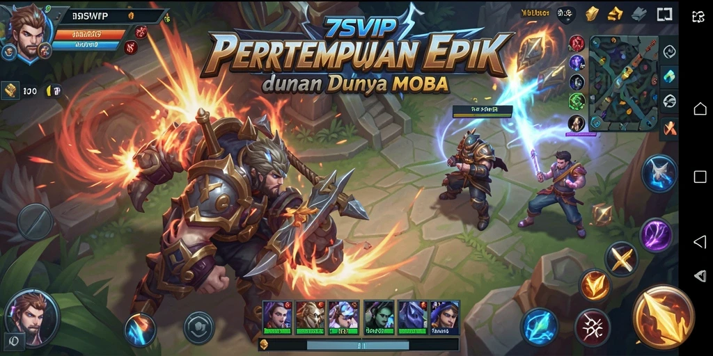 Tampilan utama gameplay 7SVIP dengan aksi pertempuran.