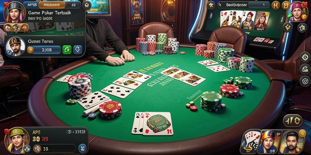 Tampilan screenshot API36 saat pemain bersaing di meja Poker.