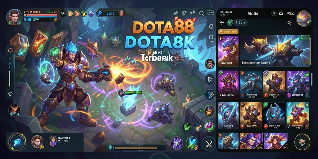 Screenshot gameplay DOTA88 menampilkan antarmuka musik yang interaktif.