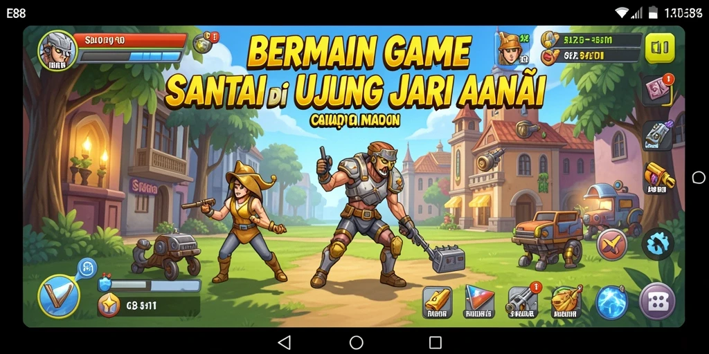 Tampilan gameplay E88 yang ceria dan penuh warna.