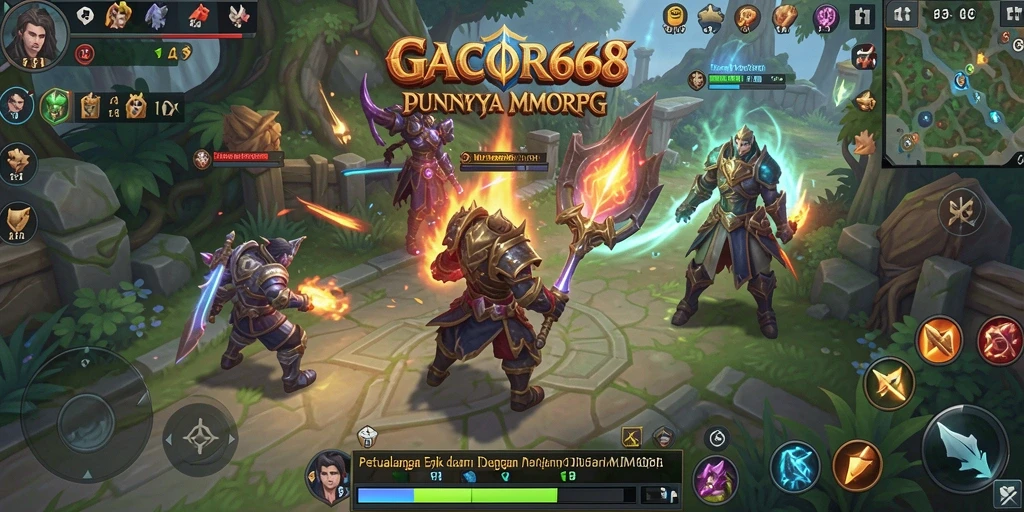 Gameplay GACOR668 dengan pertempuran seru dan karakter yang beragam.