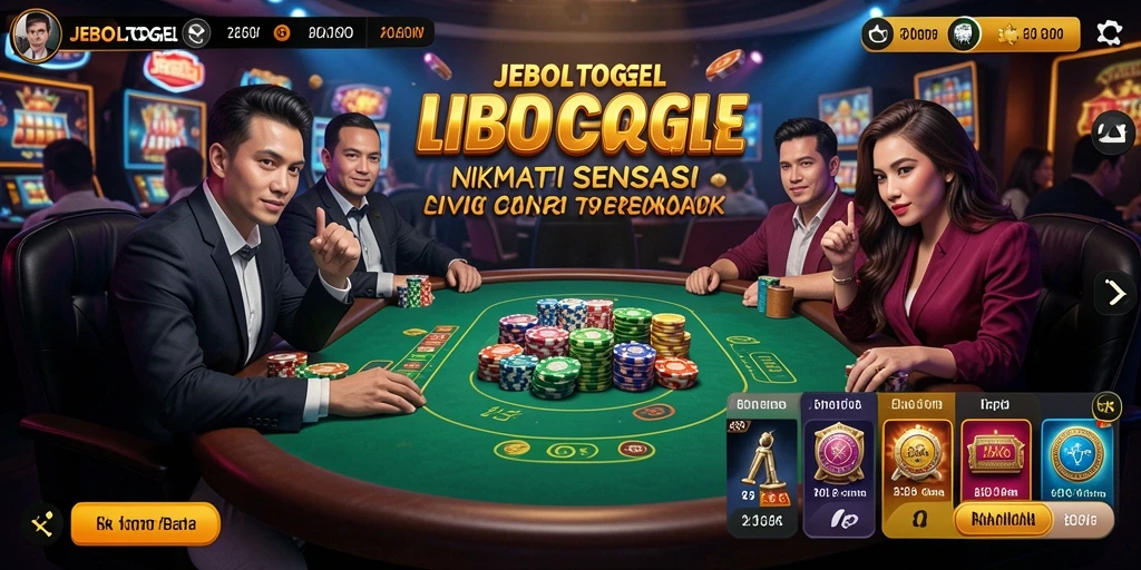 Tangkapan layar JEBOLTOGEL menampilkan dealer langsung dan suasana permainan yang dinamis.