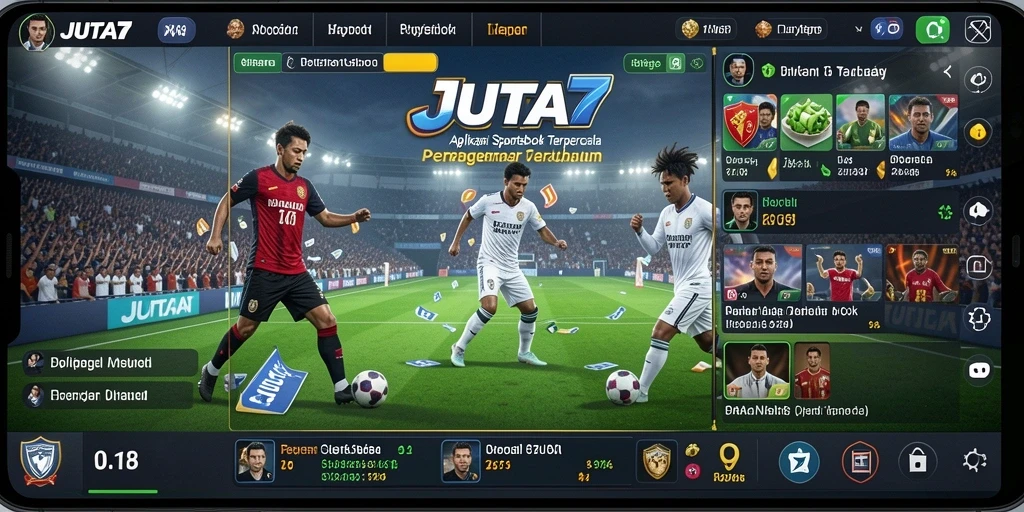 Tampilan layar JUTA7 menampilkan berbagai pilihan taruhan olahraga.
