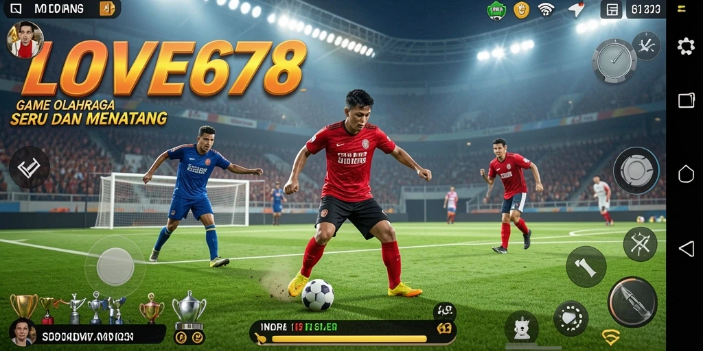Tampilan gameplay LOVE678 dengan aksi olahraga yang menegangkan.