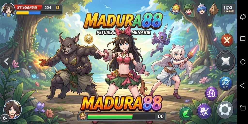 Tampilan gameplay menarik dari game Anime MADURA88.