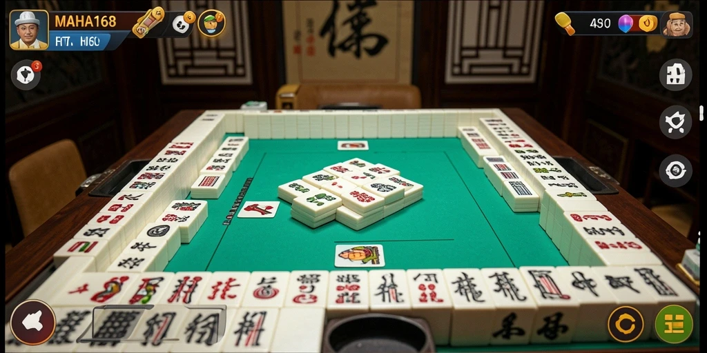 Tampilan screenshot utama MAHA168 yang menampilkan gameplay Mahjong yang menyenangkan.