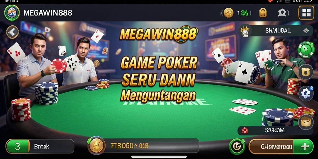 Gameplay seru memperlihatkan duel Poker yang menegangkan.