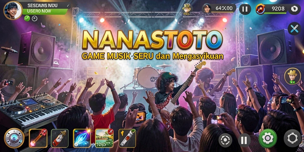 Screenshot NANASTOTO menampilkan pemain yang sedang menikmati alunan musik.