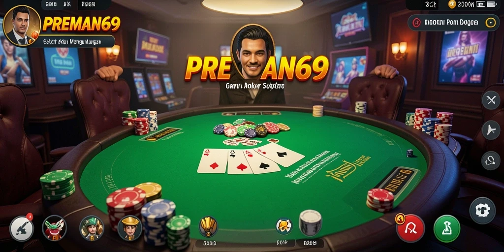 Tampilan menarik saat bermain Poker di PREMAN69.