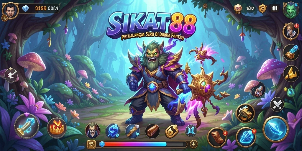 Screenshot gameplay RPG SIKAT88 yang menampilkan pertempuran seru.