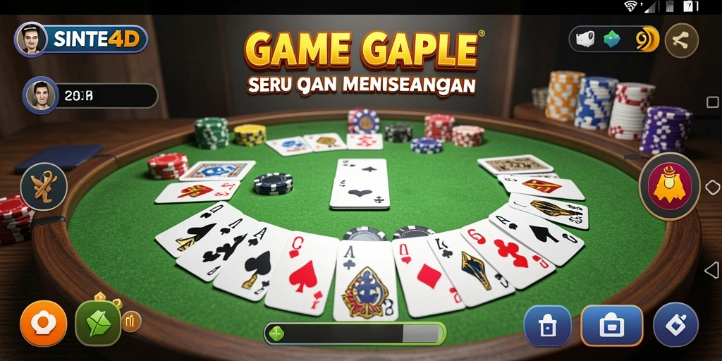 Tampilan gameplay Gaple yang seru dan interaktif.