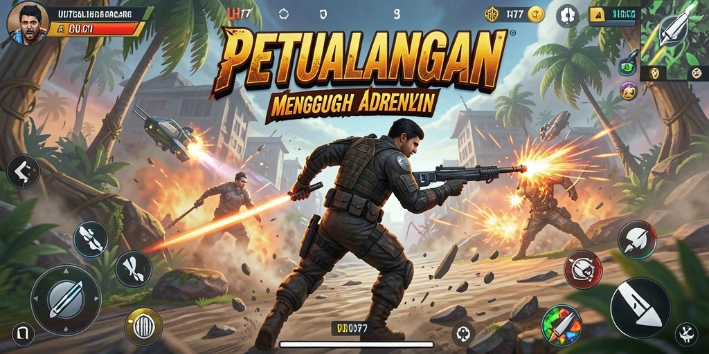 Screenshot UH77 menampilkan aksi pertarungan seru dalam game ARPG.