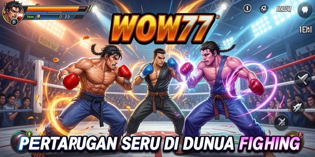Gameplay seru WOW77 dengan pertarungan intens dan karakter unik.