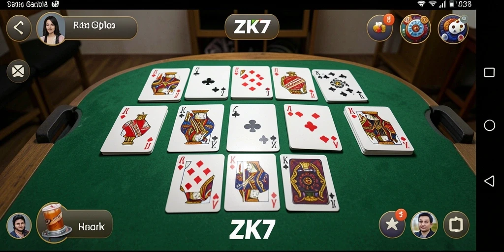 Tampilan gameplay ZK7 dengan aksi seru permainan Gaple.